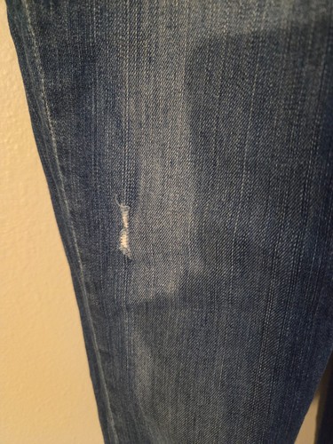 Gap Kids Large Denim Distressed Bib Overalls Blue Jeans Jumper Classic Pockets - Picture 8 of 10