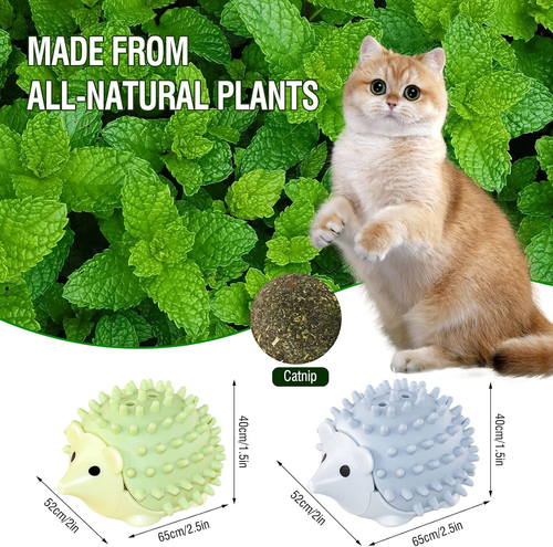 Pawsgear Hedgehog Tickles Catnip Toys Balls 4Pcs,Catnip Ball for Cats Wall,Ed... - Picture 2 of 12