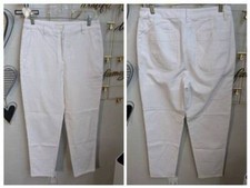 NWT White SZ 4 Eileen Fisher Cotton Hemp White Tapered Ankle Pant