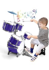 M SANMERSEN Kids Toys Jazz Drum Set - Upgraded Rock Drum Kit with Stool Music...