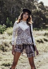 Spell And The Gypsy collective Delirium Strappy Mini Dress Size XS Boho Festival