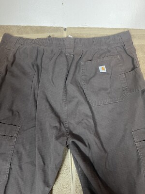 貴重◎ 90's carhartt duck cargo pants Carhartt Men's Loose Straight Washed Duck Double-Front