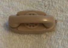 The Princess Phone telephone Beige Keychain 1960s VINTAGE *Broken*