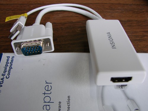 Insignia- VGA to HDMI Adapter - White - Picture 2 of 3