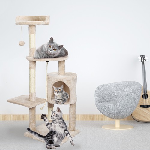 Large Multilevel Cat Tree Scratching Post Kitten Climbing Tower Activity Centre - Picture 20 of 23