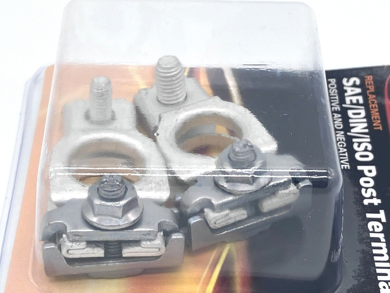 SAE / DIN / ISO Battery Post Replacement Terminals Negative & Positive Non Lead