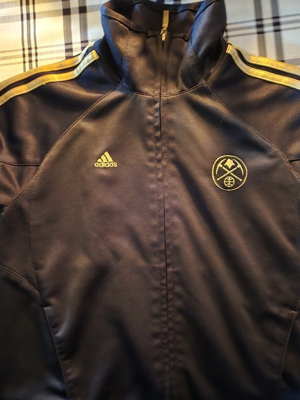 Adidas Gold DENVER NUGGETS WARM-UP Jacket PERFORMANCE Track-Jersey Top YOUTH S