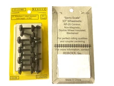 ReBoxx-1 33" HO Semi-scale wheels sets, .980" Axle Length, 12/ Pkg, NMRA RP-25