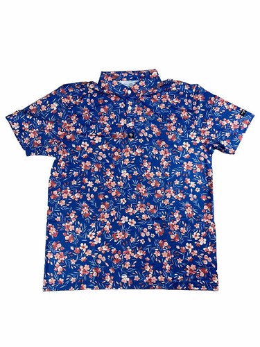 Floral Quick Dry Short Sleeve Golf Polo Shirt - Mojave Golf Company - Size S NEW - Picture 2 of 9