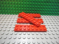 Lego 4 Red 2x8 base plate NEW