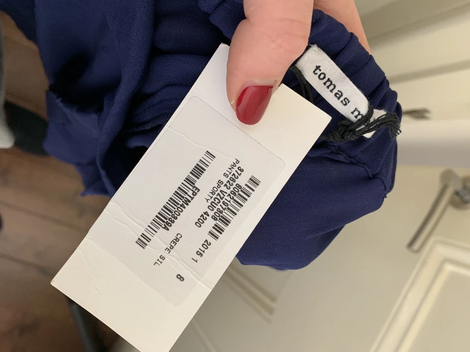 Tomas Maier Blue Silk Trousers Pants size 8USA/12UK - Image 4 of 4