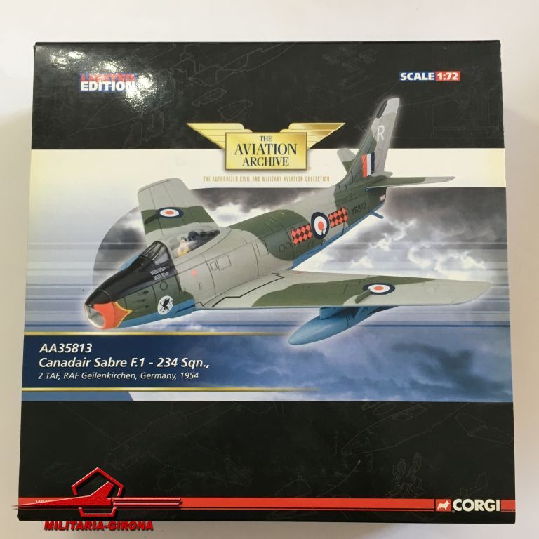 Corgi 1:72 Aviat Arch AA35813 Canadair Sabre F.1-234 Sqn.2 TAF,RAF Geilenkirchen Corgi 1:72 Aviat Arch AA35813 Canadair Sabre F.1-234 Sqn.2 TAF,RAF Geilenkirchen