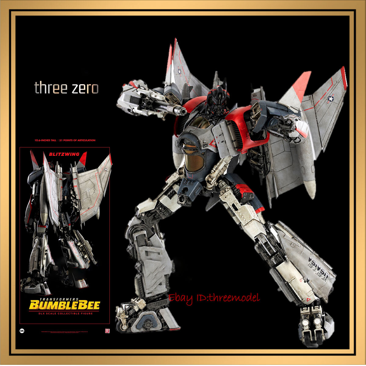 ThreeZero 3A Toys DLX 1/72 BLITZWING Starscream Action ThreeZero 3A Toys DLX 1/72 BLITZWING Starscream Action