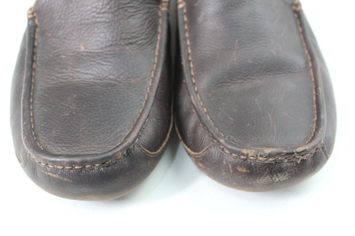 Ugg Men\'s Slippers Size 9 Dark Brown Leather F19018E Ascot
Shearling Lined Men main image 2