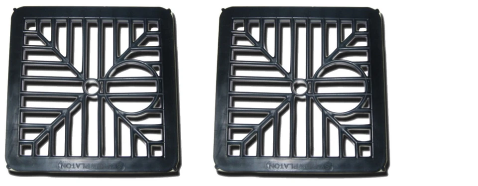 2er PACK KLEINE SCHWARZE ABFLUSSABDECKUNGEN