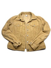 Vintage GAP Factory Womens Corduroy Tan Trucker Jacket Size Small Y2K 2000s