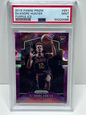 2019-20 Panini Prizm Deandre Hunter Purple Ice Rookie /149 PSA 9 Mint #251 Hawks