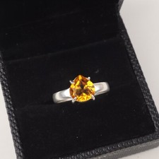 Citrine Gemstone 925 Sterling Silver Ring Handmade Jewelry Ring Gift For Wife
