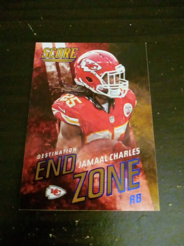 2014 Score Blue Destination End Zone Jamaal Charles DE1 Chiefs