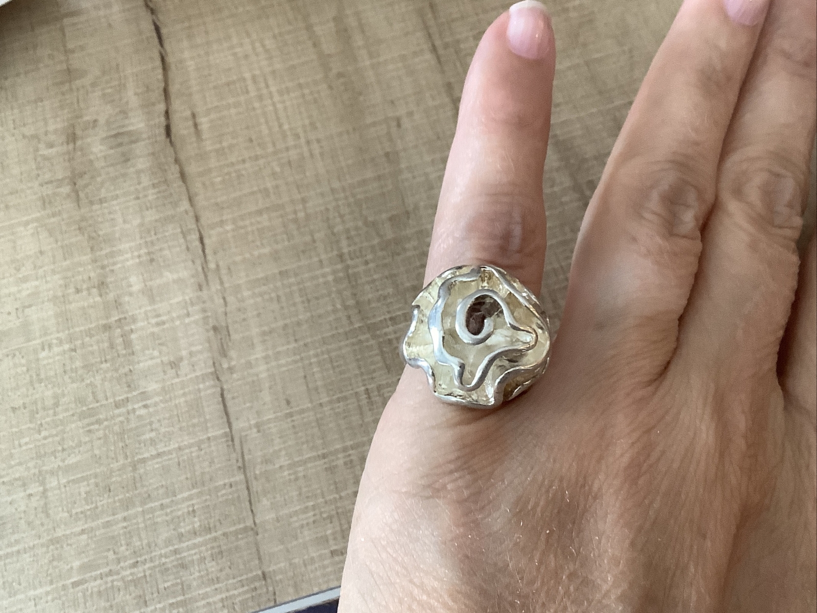 Solid Sterling Silver Adjustable Flower Bud Rose … - image 9