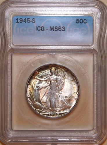 1945-S Walking Liberty Half Dollar - ICG MS63 - #1669C - FREE SHIPPING