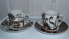 2 Espressotassen & Untertasse Flirt "DIAVOLO" by R&B Ritzenhoff & Breker braun-w