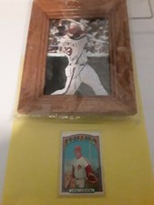 PHILLIES Greg Luzinski The Bull 1970's top star Framed Autographed photo & Card