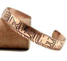 100% Pure Copper Tibetan Healing Bracelet. Om Mani Padme Hum Mantra