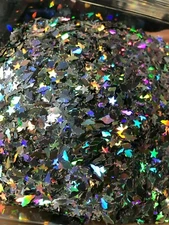 Holographic silver Space shaped 5MM Glitter U Choose Color nail decoration USA