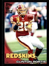 2010 Topps Black #302 Clinton Portis Redskins #01/55 (ref 13989)