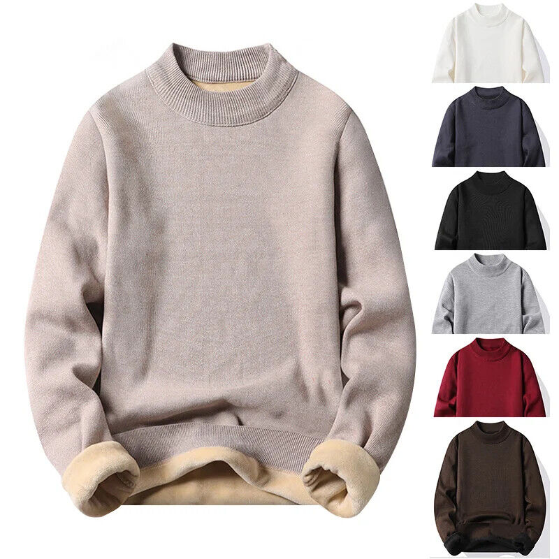 New High Collar Solid Color Warm Sweater New High Collar Solid Color Warm Sweater
