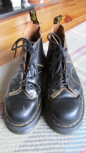 Herren Doc Martens Air Wair Schwarz Leder Stiefelette mit Hüpfsohlen Größe 11