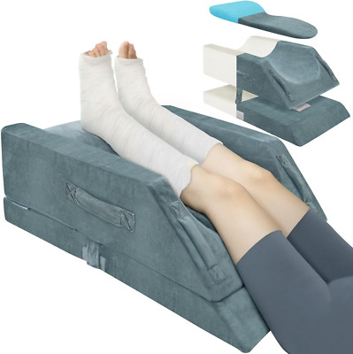 4 Height-Adjustable Leg Elevation Pillows for after Surgery with Ergonomic Curve