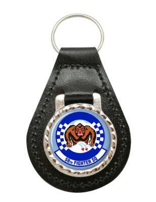 58. Fighter Squadron USAF Leder Schlüsselanhänger