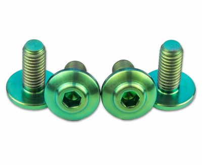 4x Green Titanium Front Mudguard Fender Bolts Screws for Yamaha MT