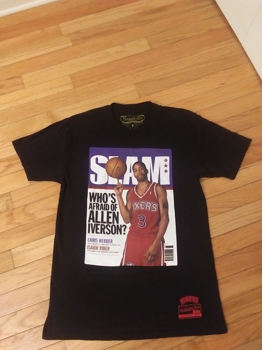 Allen Iverson Philadelphia 76ers NBA Mitchell Ness Slam 97 Shirt