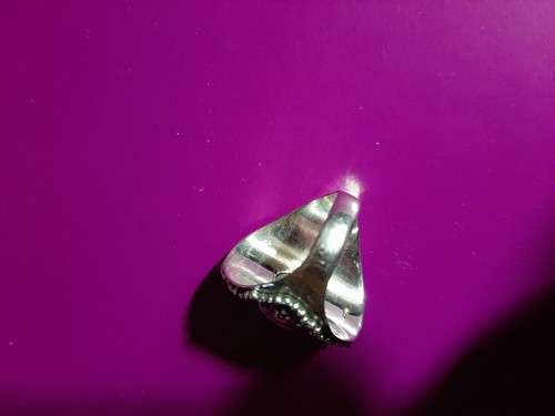 STERLING RING MOONSTONE GEMSTONE FILIGREE SIZE 8.5 can be sized GIFT BOX - Picture 6 of 7