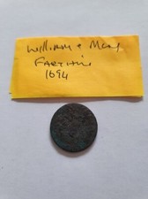 WILLIAM & MARY FARTHING 1694 coin