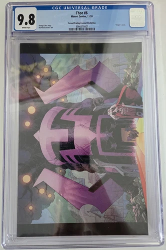 THOR #6 CGC 9.8 GRADED 2ND PRINT COMICS ELITE VIRGIN VARIANT COVER! GALACTUS
