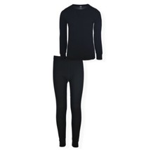 Athletic Works Black Boys Thermal Underwear Set 2-Piece New XS