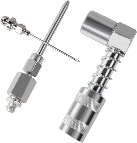 90 Degree Grease Nozzle Adapter 3 Jaw Coupler Needle Nozzle Grease Fitting Tool - Picture 2 of 8