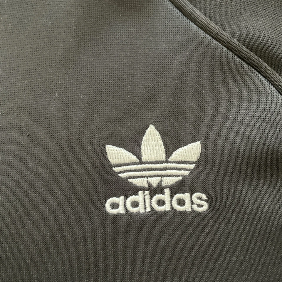 Adidas Chaqueta de Pista 3 Rayas Estilo Retro Informal Negro Blanco Cremallera Completa Para Mujer M Foto 2 de 4