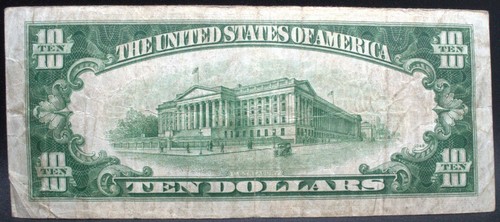 Banconota 10 dollari Federal Reserve serie 1934A Philadelphia - Spedizione gratuita! - Foto 2 di 2