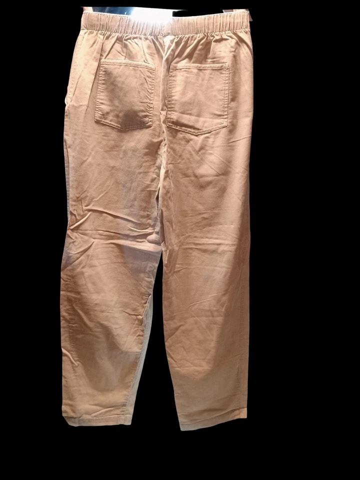Fashion Bug Women's Large Beige Corduroy Pants Elastic Waist - Image 2 of 3