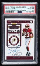 2019 Panini Contenders Rookie Ticket RPS Bryce Love #114 PSA 10 GEM MT Auto g6p