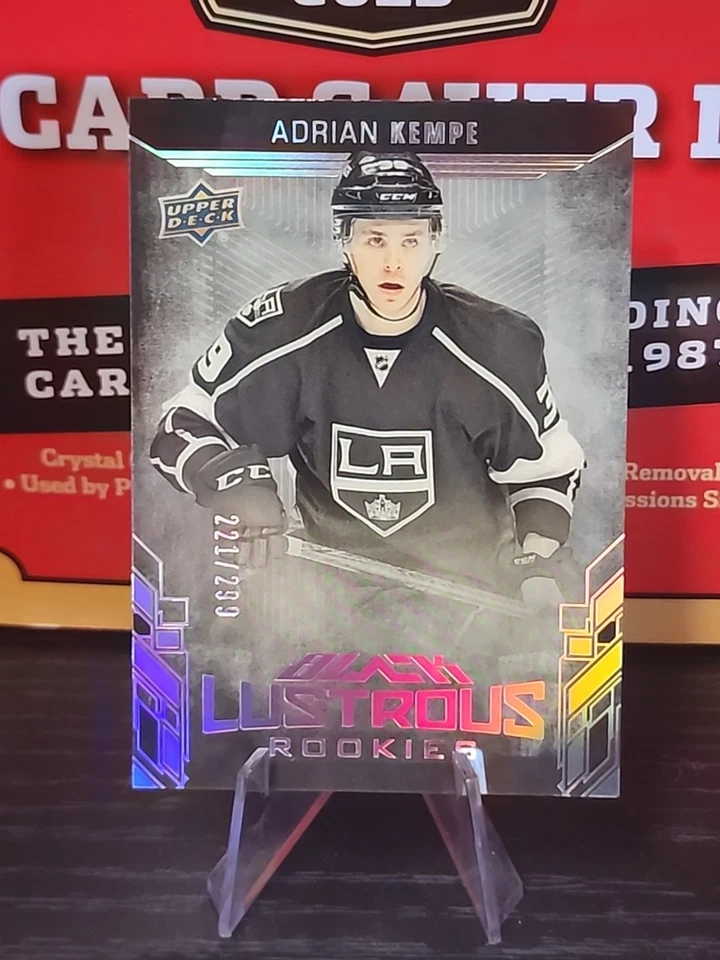 2017-18 SPx UD Black Lustrous Rookies /299 Adrian Kempe #LR-AK RC - Image 2 of 4