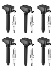 6pcs Ignition Coil & Spark Plug for Chrysler 300 Jeep Dodge Ram V6 3.6L UF648