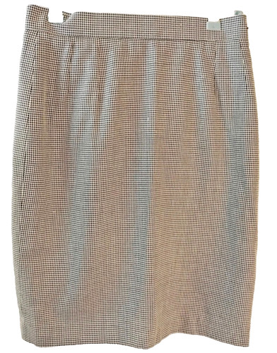 Saint Laurent, Vintage Yves Saint Laurent Encore Houndstooth Pencil Skirt SZ 8