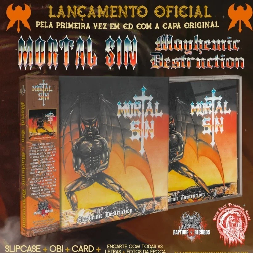 MORTAL SIN - Mayhemic Destruction (LIM. BRA IMP. + OBI*AUS THRASH METAL CLASSIC+ - Bild 2 von 3