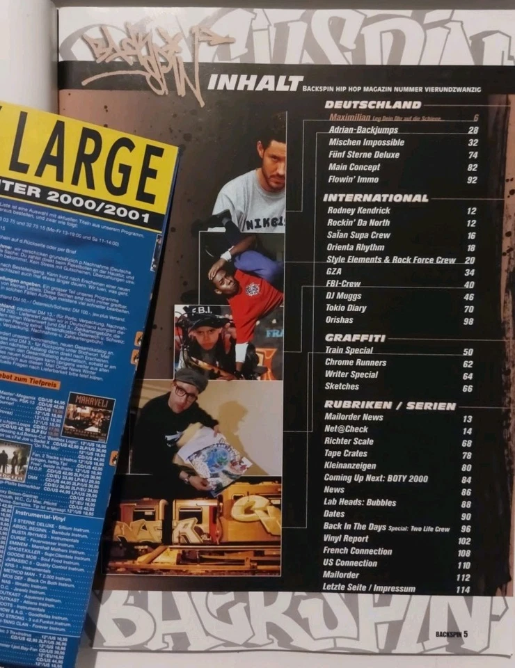 Backspin - Hip Hop Magazin # 24 - 2000 - Maximilian - ohne Poster! - Bild 3 von 4
